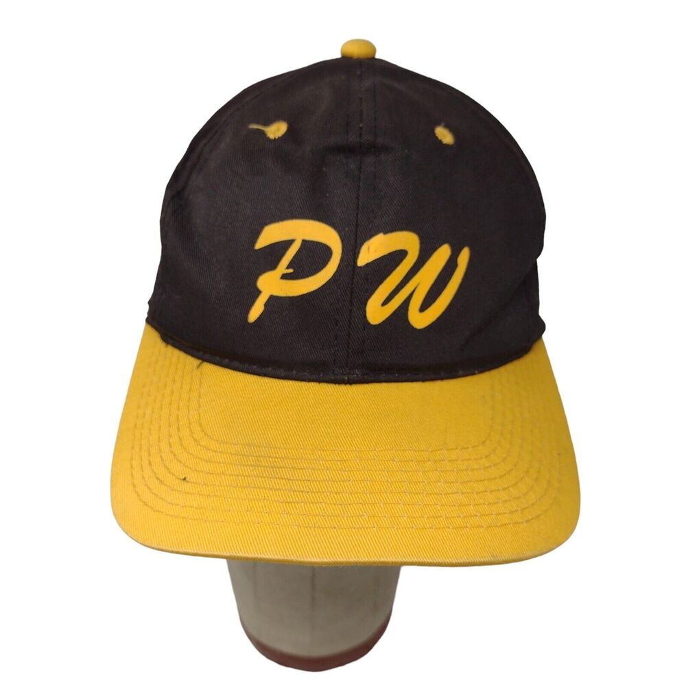 Outdoor Cap PW Black Yellow Snapback Hat Cap Adjustable OSFM Graphic Print